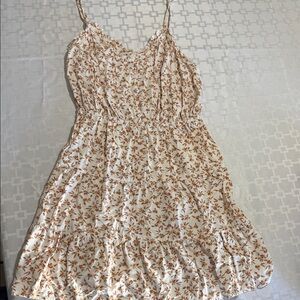 Mimi Chica Cream and Orange Floral Mini Dress